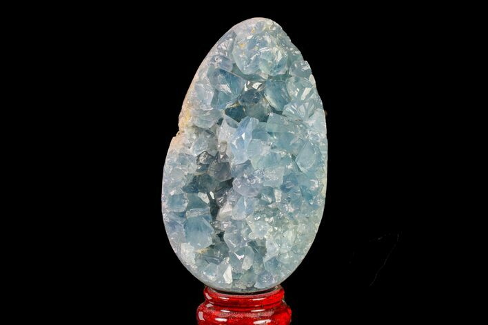 Crystal Filled Celestine (Celestite) Egg Geode - Madagascar #157721